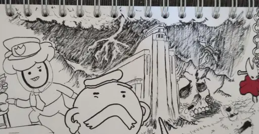 the poster of House On Haunted Hill 1999, in ink